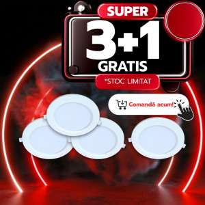 Spot LED Eco backlight, Ø180,18W, 6400K, 1260Lm, 3+1GRATIS