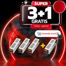 Sursa LED / Driver B. IP20, 220Vac - 12Vdc,  12.5A, 150W, 3+1GRATIS 