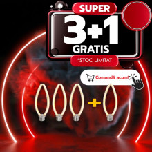 Bec LED Neon Lumanare 4W, 2200K, 360lm, 3+1 GRATIS 