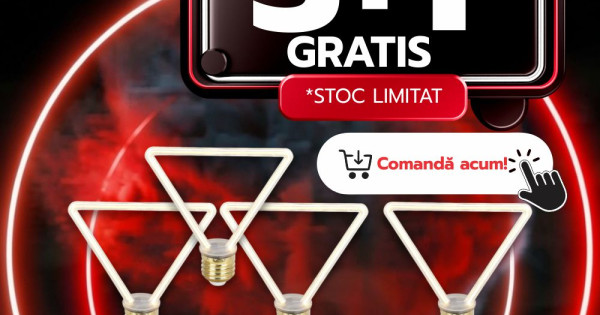 Bec LED Neon Triunghi 4W, 2200K, 360lm, 3+1 GRATIS - SPN6671Ex4