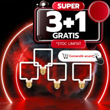 Bec LED Neon Patrat 4W/2200K/360lm, 3+1GRATIS 