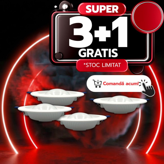 Spot LED Saturn cu Cip LED Samsung 9W, 6500K, 720lm, 3+1 GRATIS