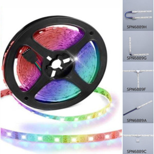 Banda LED RGB, IP65, 12V, 14.4W/M, 60 LED/M, 5050 - rola 5 m Banda LED RGB, IP65, 12V, 14.4W/M, 60 LED/M, 5050 - rola 5 m