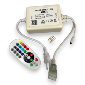 CONTROLLER BANDA LED RGB 5050 720W 220V 9MM PIN WI-FI+TELECOMANDA