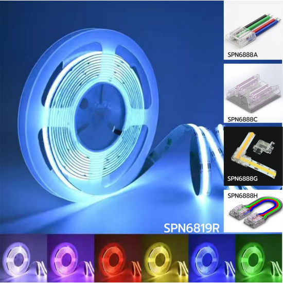 BANDA LED COB RGB 672 LED/m 21W/m 24V (5m/rola)