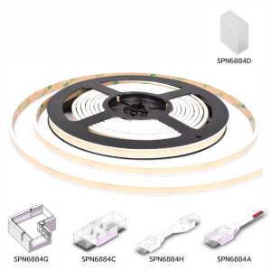 BANDA LED COB 480 LED/m 12W/m 2700K 24V IP67 (5m/rola) PCB 8mm