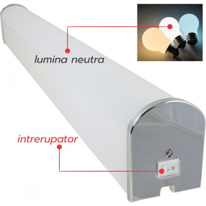 Corp LED baie cu intrerupator, 20w, 4100K, lumina neutra, cu protectie IP44, 900mm