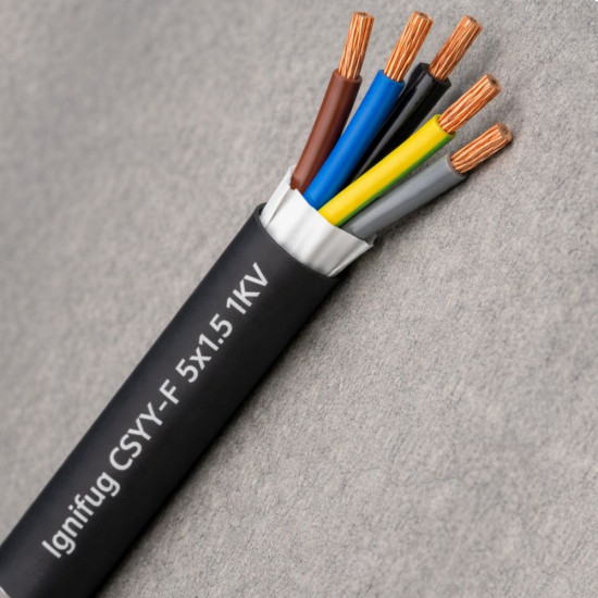 Cablu de semnalizare și comandă fără armătură multifilar Ignifug CSYY-F 5X1.5 1KV