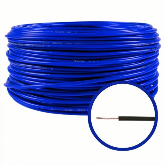 Cablu electric rigid FY 0.75 ALBASTRU (H05V-U)