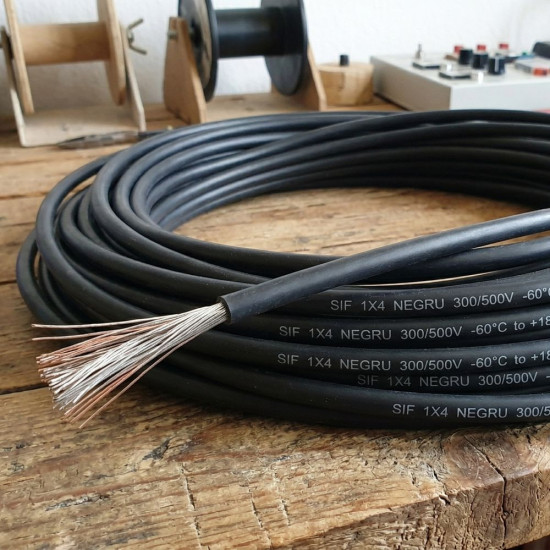 Cablu de energie flexibil SIF 1X4 NEGRU Cablu de energie flexibil SIF 1X4 NEGRU