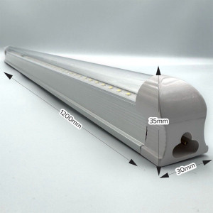 Corp T8 cu LED Interconectabil Transparent 18W/6500k/1440lm lumina rece 1200mm