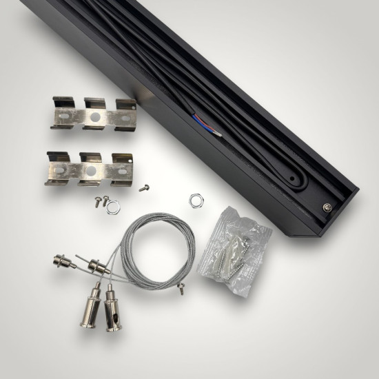 Corp LED liniar interconectabil, 20W, 5000K, negru