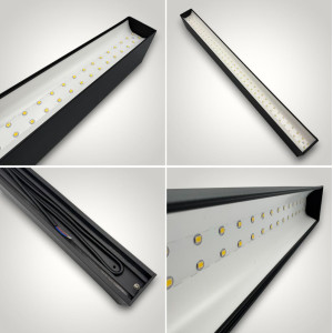 Corp LED liniar interconectabil, 20W, 5000K, negru