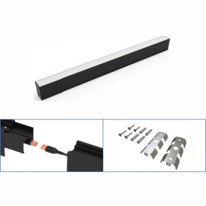 Corp LED liniar interconectabil, 20W, 5000K, negru