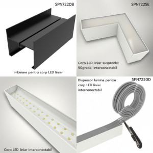 Corp LED liniar interconectabil, 40W, 5000K, alb