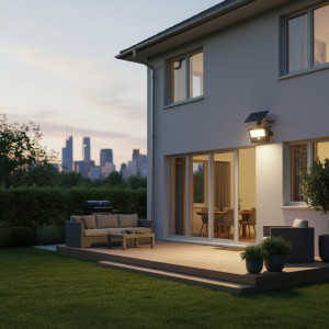 Proiector cu panou solar reglabil si rotativ 360 5V/1.5w 6500K 140x133x60mm 50W