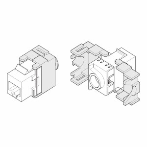 Priza RJ45 Cat. 6 UTP Neecranata, Alb, Gewiss System Pura GW38032 Priza RJ45 Cat. 6 UTP Neecranata, Alb, Gewiss System Pura GW38032
