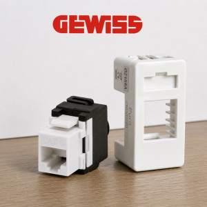 Priza RJ45 Cat. 6 UTP Neecranata, Alb, Gewiss System Pura GW38032 Priza RJ45 Cat. 6 UTP Neecranata, Alb, Gewiss System Pura GW38032