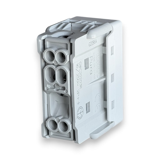 Priza standard 1modul, 2P+E - 16 A Amperaj dublu, Alb lucios, Gewiss System Pura GWC20203R