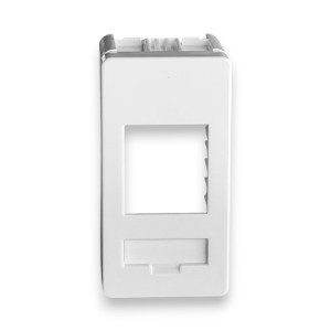 Fateta pentru priza RJ45 Cat. 5e UTP 1 modul, Alb, Gewiss System Pura GWC20270