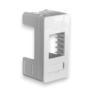 Fateta pentru priza RJ45 Cat. 5e UTP 1 modul, Alb, Gewiss System Pura GWC20270