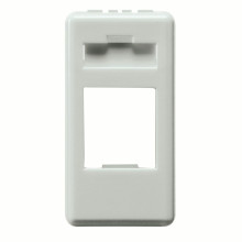 Fateta pentru priza RJ45 Cat. 5e UTP 1 modul, Alb, Gewiss System Pura GWC20270 Fateta pentru priza RJ45 Cat. 5e UTP 1 modul, Alb, Gewiss System Pura GWC20270