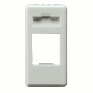 Fateta pentru priza RJ45 Cat. 5e UTP 1 modul, Alb, Gewiss System Pura GWC20270 Fateta pentru priza RJ45 Cat. 5e UTP 1 modul, Alb, Gewiss System Pura GWC20270