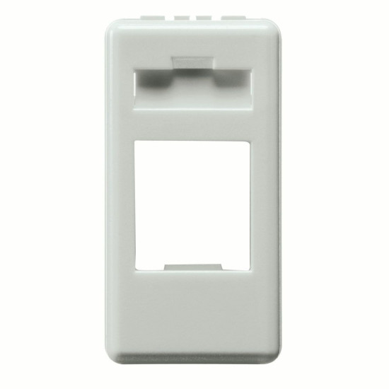 Fateta pentru priza RJ45 Cat. 5e UTP 1 modul, Alb, Gewiss System Pura GWC20270 Fateta pentru priza RJ45 Cat. 5e UTP 1 modul, Alb, Gewiss System Pura GWC20270