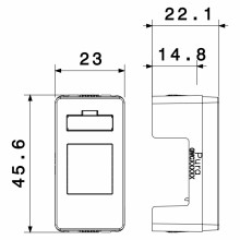 Fateta pentru priza RJ45 Cat. 5e UTP 1 modul, Alb, Gewiss System Pura GWC20270