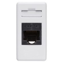 Priza RJ45 Cat. 5e UTP 1 modul, Alb lucios, Gewiss System Pura GWC20271 Priza RJ45 Cat. 5e UTP 1 modul, Alb lucios, Gewiss System Pura GWC20271