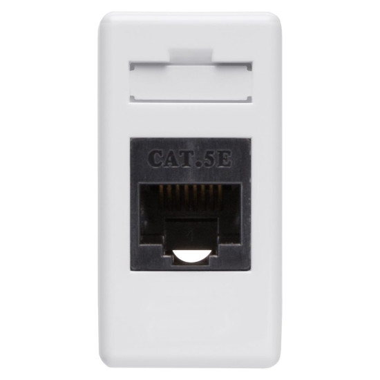 Priza RJ45 Cat. 5e UTP 1 modul, Alb lucios, Gewiss System Pura Priza RJ45 Cat. 5e UTP 1 modul, Alb lucios, Gewiss System Pura