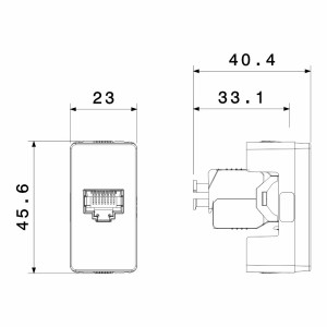 Priza RJ45 Cat. 6 FTP 1 modul, Alb, Gewiss System Pura GWC20686 Priza RJ45 Cat. 6 FTP 1 modul, Alb, Gewiss System Pura GWC20686