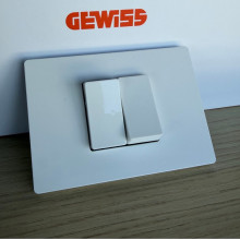 Rama ornament 2 module, Alb lucios, Gewiss System Pura GWC25102TBN