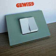 Rama ornament 2 module, Matcha lucios, Gewiss System Pura GWC25102TMT