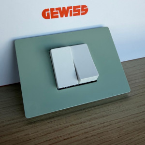 Rama ornament 2 module, Matcha lucios, Gewiss System Pura GWC25102TMT