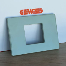 Rama ornament 2 module, Matcha lucios, Gewiss System Pura GWC25102TMT