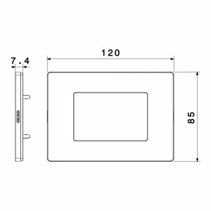 Rama ornament 3 module, Champagne opac, Gewiss System Pura GWC25103VCH Rama ornament 3 module, Champagne opac, Gewiss System Pura GWC25103VCH