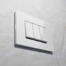 Întrerupător cap scara 1 modul, Alb lucios, Gewiss System Pura Întrerupător cap scara 1 modul, Alb lucios, Gewiss System Pura