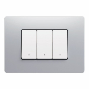 Rama ornament 3 module, Argintiu satinat, Gewiss System Pura GWC25103VSI