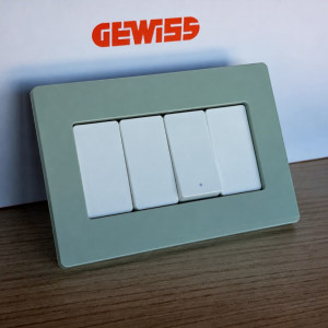 Rama ornament 4 module, Matcha lucios, Gewiss System Pura GWC25104TMT Rama ornament 4 module, Matcha lucios, Gewiss System Pura GWC25104TMT