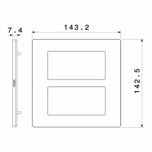 Rama ornament 4+4 module, Alb lucios, Gewiss System Pura GWC25108TBN Rama ornament 4+4 module, Alb lucios, Gewiss System Pura GWC25108TBN
