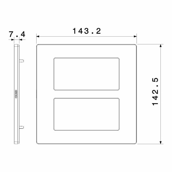 Rama ornament 4+4 module, Alb lucios, Gewiss System Pura GWC25108TBN Rama ornament 4+4 module, Alb lucios, Gewiss System Pura GWC25108TBN