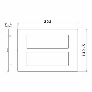 Rama ornament, 6+6 module, Alb lucios, Gewiss System Pura Rama ornament, 6+6 module, Alb lucios, Gewiss System Pura