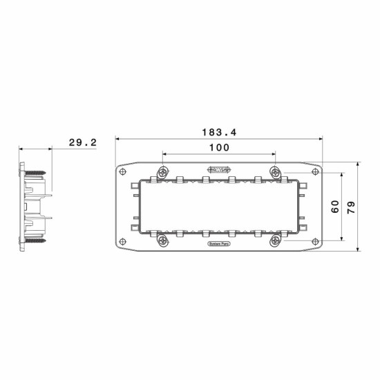 Suport 6 module, Gewiss System Pura Suport 6 module, Gewiss System Pura