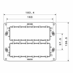 Suport 6+6 module, Gewiss System Pura GWC25812 Suport 6+6 module, Gewiss System Pura GWC25812