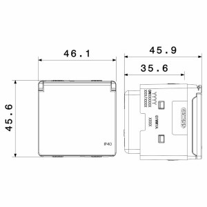 Priză standard German 250 V C.A. - 2P+T 16 A, cu capac transparent - IP40 , 2 Module , Alb Lucios, System Pura GWC20268