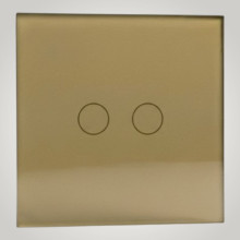 FATETA DE STICLA PT INTRERUPATOR TOUCH DUBLU AURIU