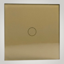 FATETA DE STICLA PT INTRERUPATOR TOUCH SIMPLU AURIU