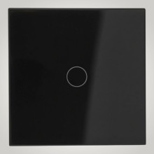 FATETA DE STICLA PT INTRERUPATOR TOUCH SIMPLU NEGRU