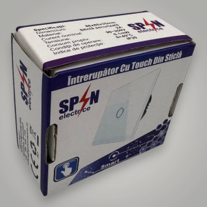 Intrerupator touch dublu, negru